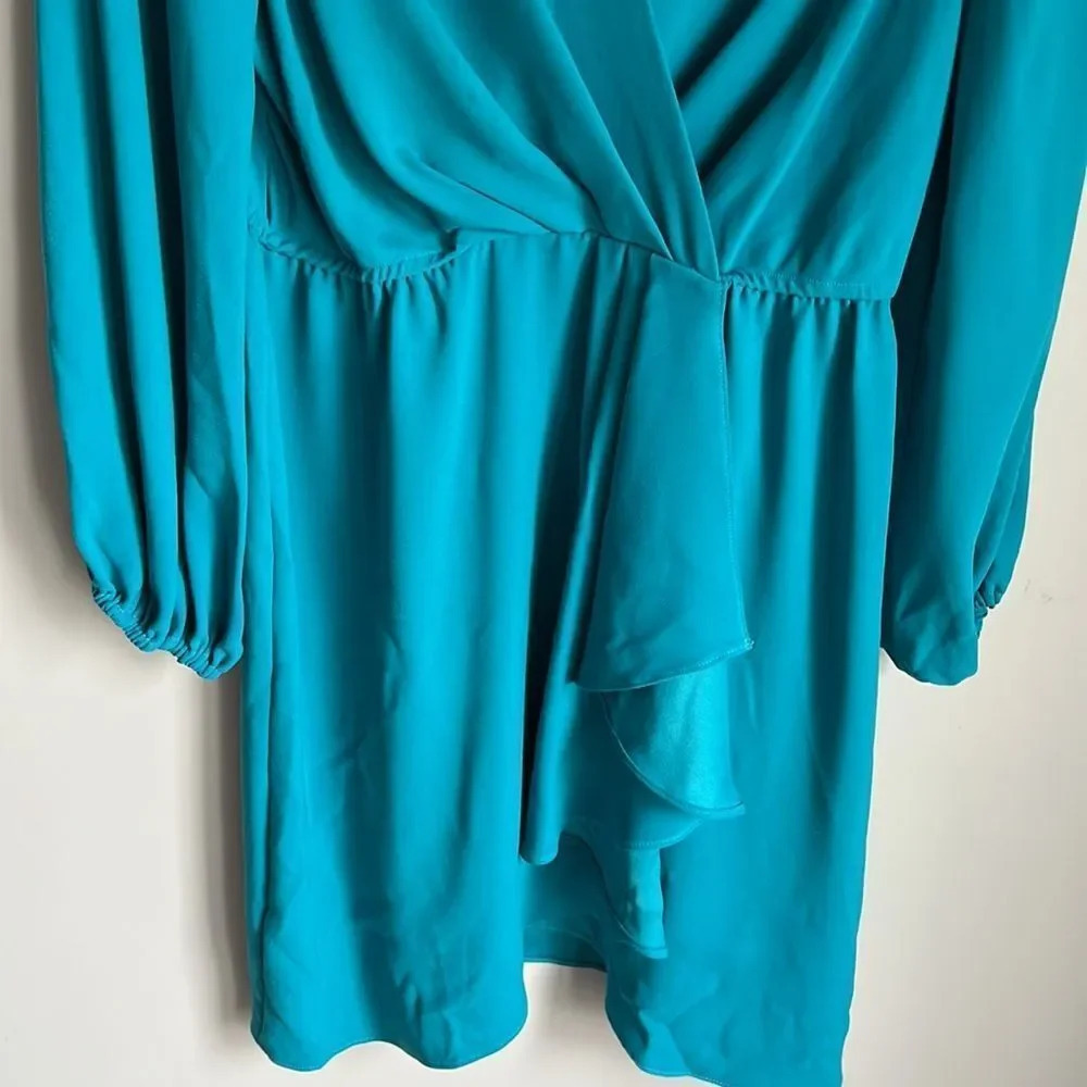 NEW Trina Turk Reverly Surplice Ruffle Dress - Picture 7 of 16